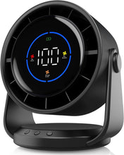 Load image into Gallery viewer, Desk Fan, Turbo Table Fan for Bedroom, 100-Speed Digital Display, Low Noise, 105° Adjustable Tilt, 7.5-inch, Rechargeable Battery