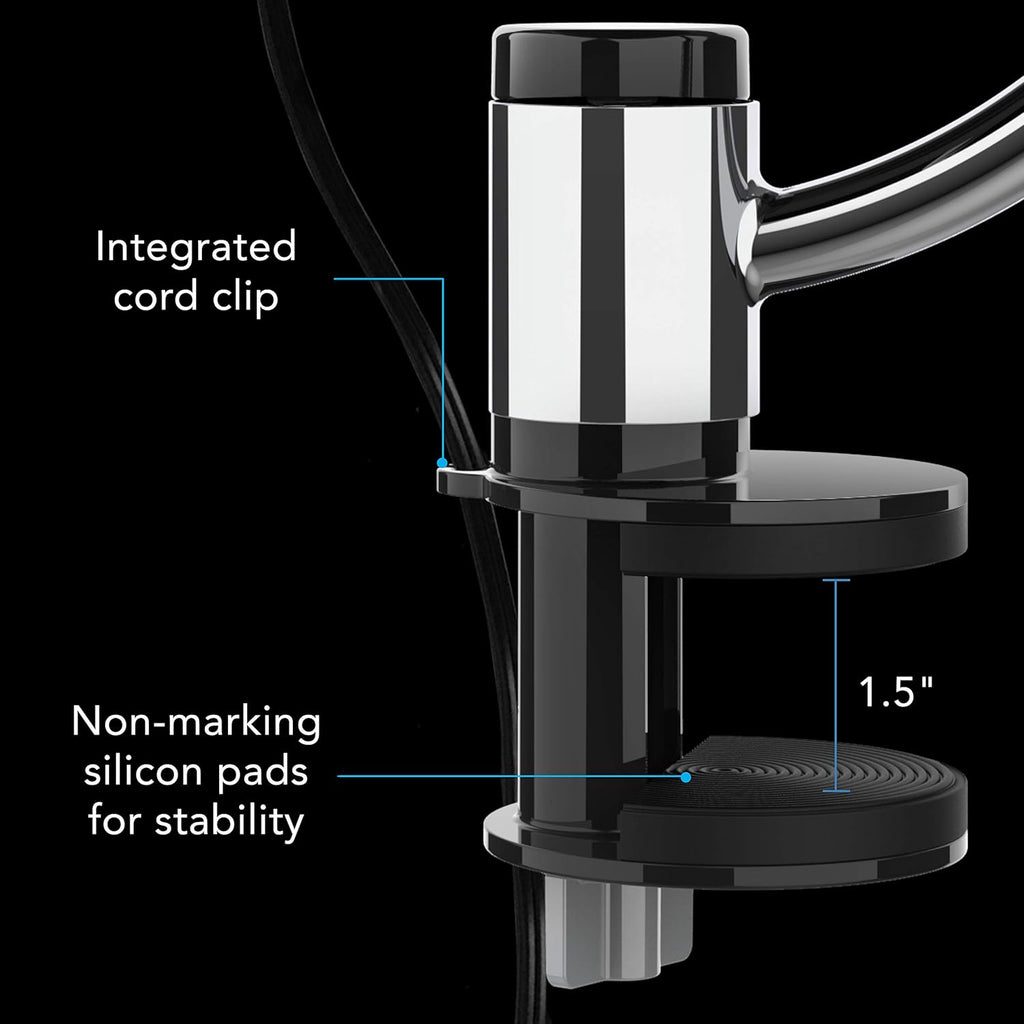 Clip Personal Air Circulator Fan with Multi-Surface Clip, Quiet Portable Fan for Office or Bedroom, 3 Speeds, Black