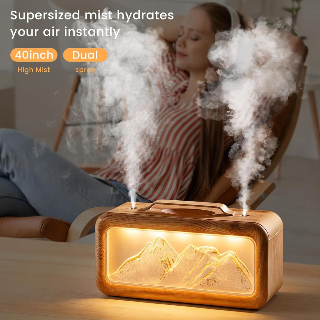 Humidifiers for Bedroom, 600ml Cool Mist Humidifier with Night Light, 23dB Quiet Operation, Mini Baby Humidifier,for Bedroom, Nursery, Office