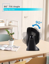 Load image into Gallery viewer, 7-Inch Portable Turbo Fan, 3-Speed Settings, Desktop Personal Cooling for Table with 90° Tilt Angle Fan Head