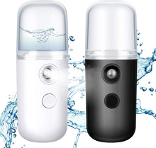 Load image into Gallery viewer, 2 Pack Nano Facial Mister Spray Bottle Handheld Humidifier Portable Face Mister for Eyelash Extensions USB Rechargeable 1 oz Mini Skin Care Machine