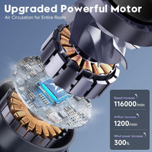 Load image into Gallery viewer, Desk Fan, Turbo Table Fan for Bedroom, 100-Speed Digital Display, Low Noise, 105° Adjustable Tilt, 7.5-inch, Rechargeable Battery